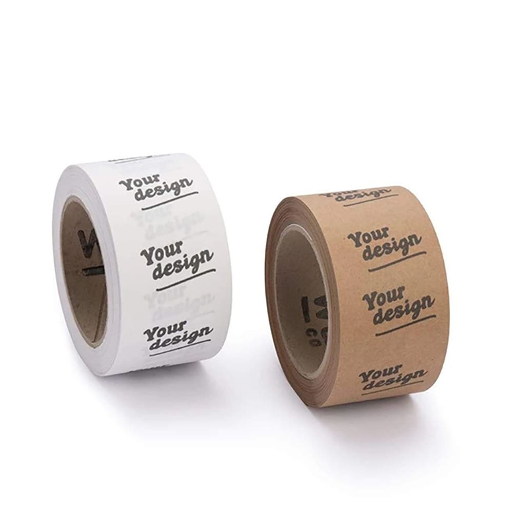 Papier Klebeband individuell bedruckt in braun oder weiss (1)