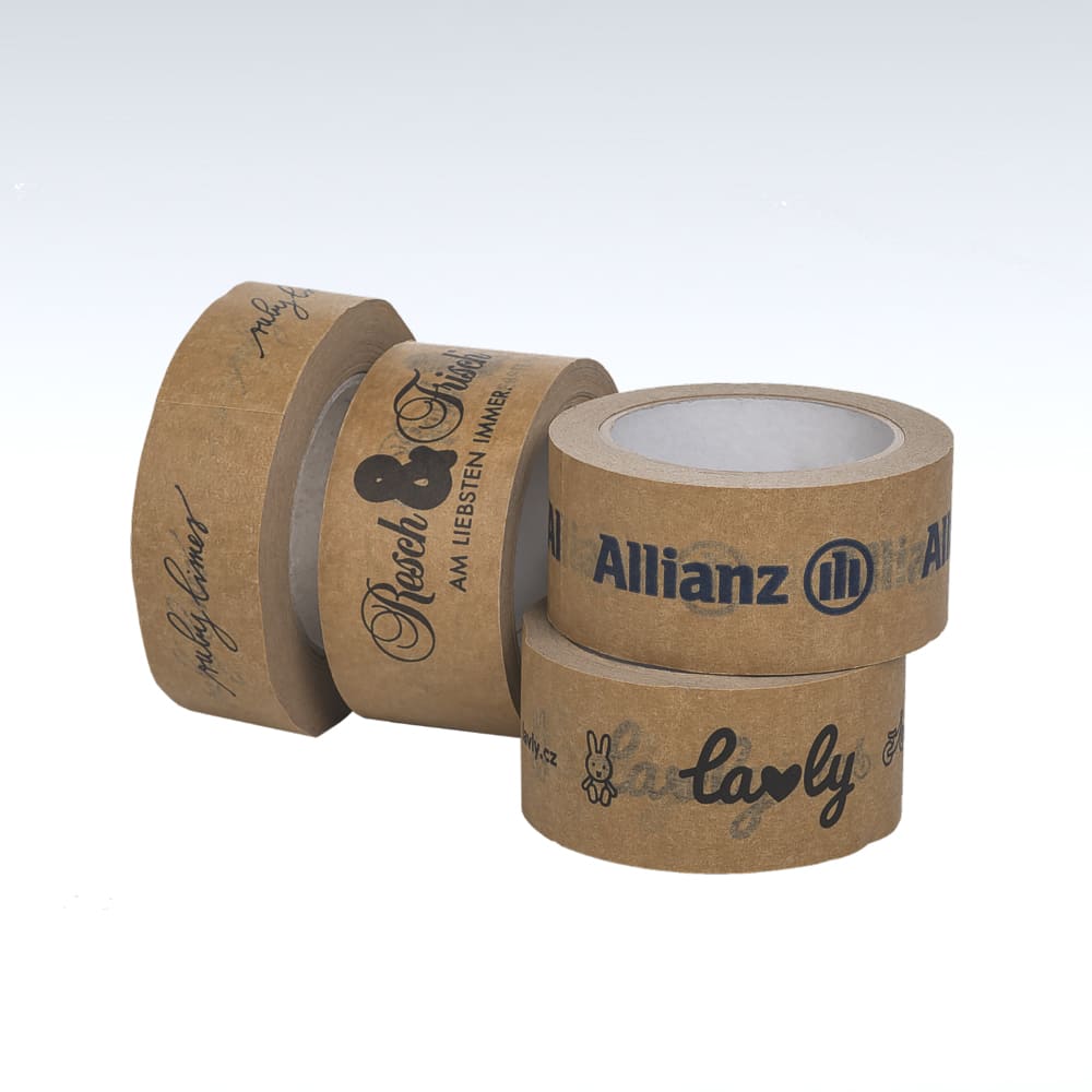 einfarbig bedrucktes Klebeband mit individuellem Aufdruck oder Logo